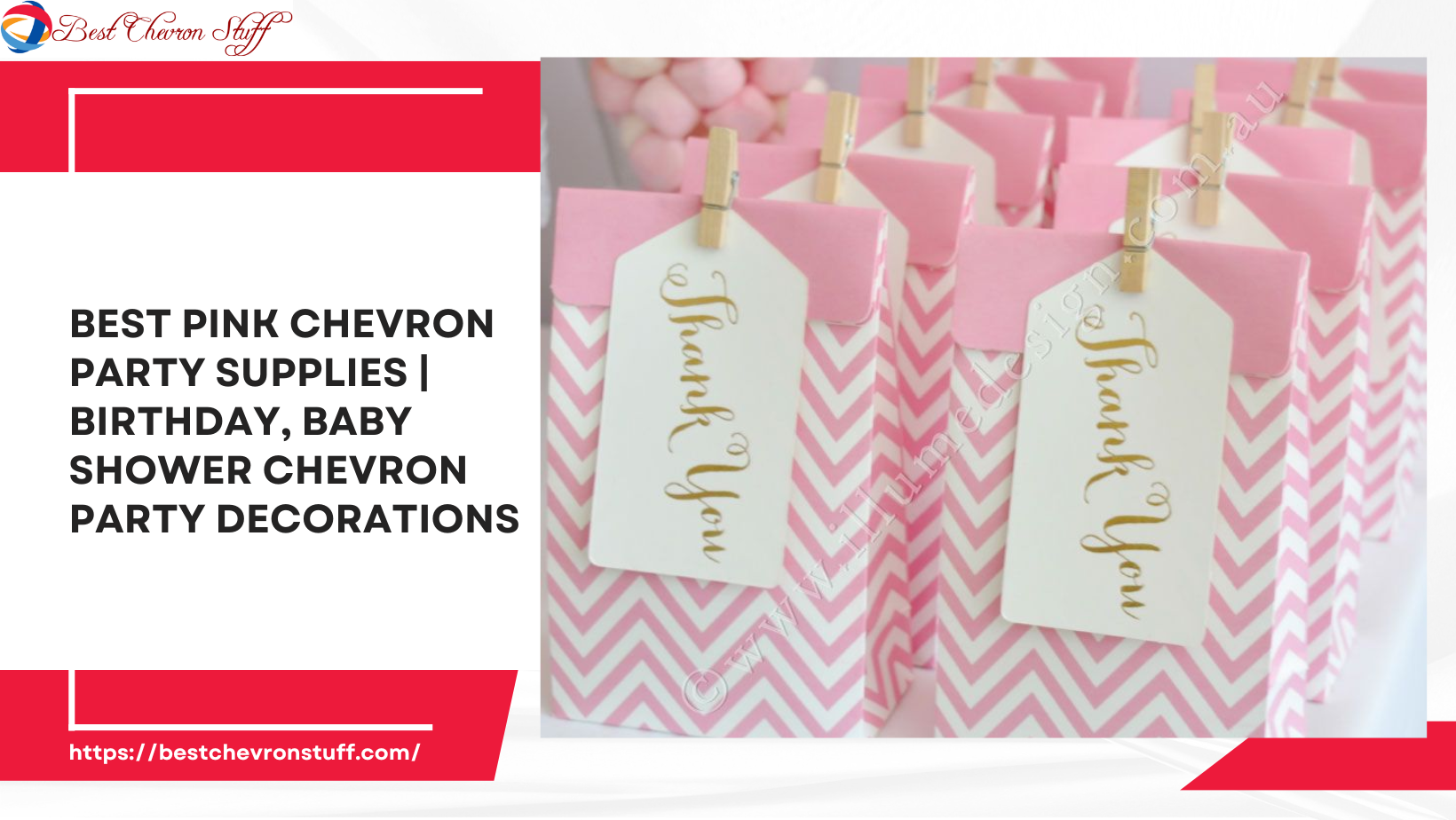 Best Pink Chevron Party Supplies | Birthday, Baby Shower Chevron Party Decorations