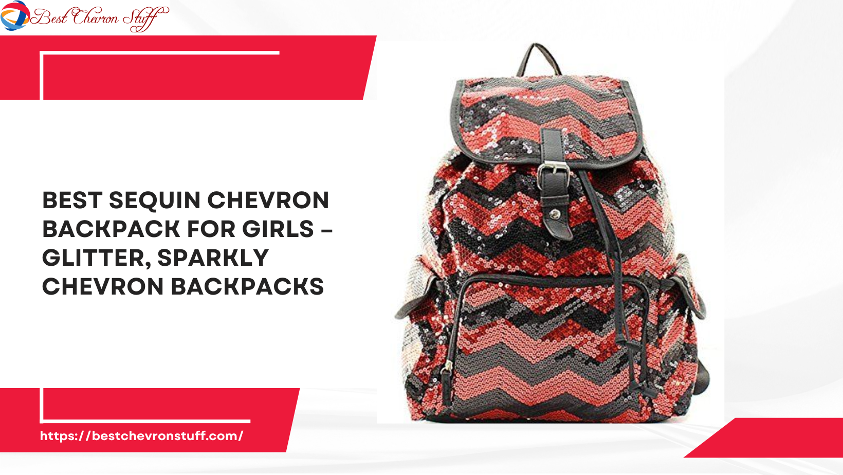 Best Sequin Chevron Backpack for Girls – Glitter, Sparkly Chevron Backpacks