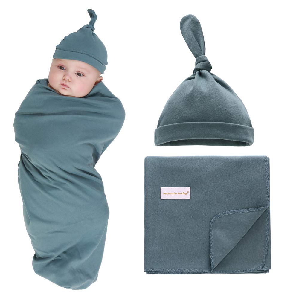 Hala 100% Cotton Swaddle Blanket & Headband Set