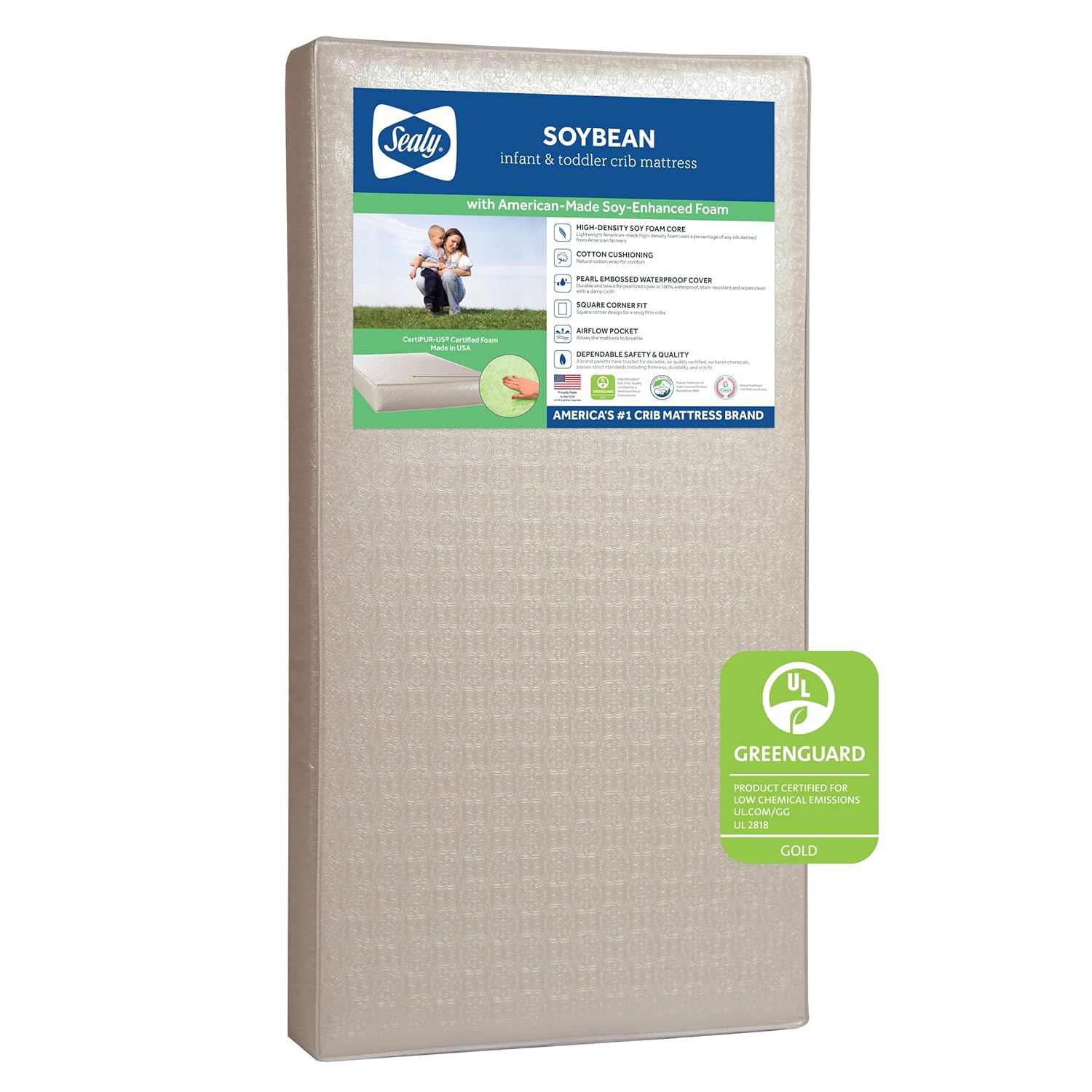 Sealy Soybean Foam-Core Crib Mattress