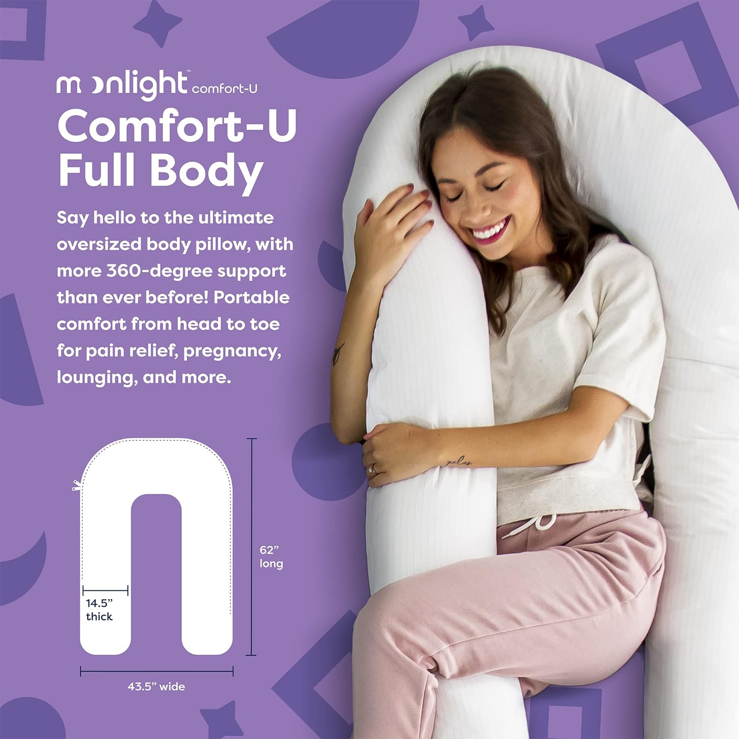 Moonlight Slumber Comfort-U Total Body Pillow