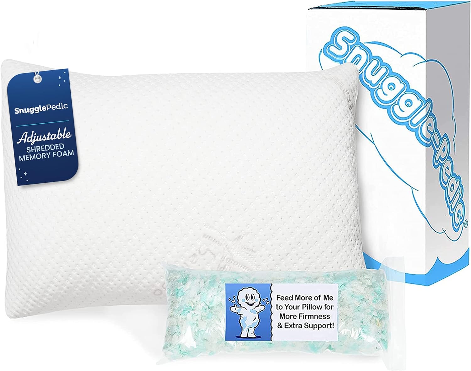 Snuggle-Pedic Full Body Bamboo Shredded Memory Foam Pillow